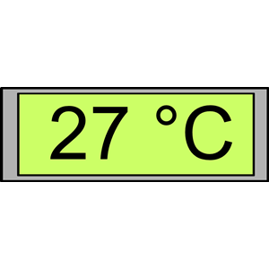 Digital Display with Temperature 27°C