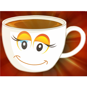 Anthropomorphic Happy Female Cup Of Coffee Or Tea