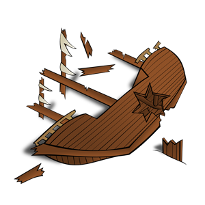 RPG map symbols: Shipwreck