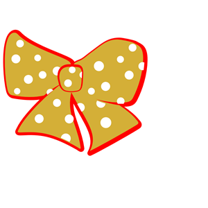 Red Gold Cheer Bow