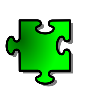 Green Jigsaw piece 11