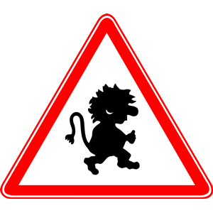 Beware of trolls sign