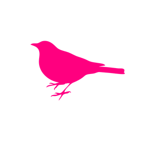 Pink Bird Silhouette Dark