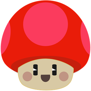 Cute happy mushroom