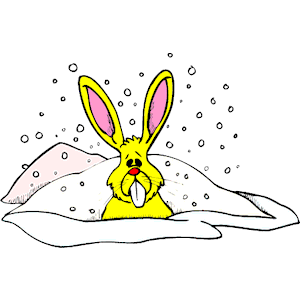 Rabbit in Snow clipart, cliparts of Rabbit in Snow free download (wmf