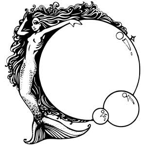 Mermaid with bubbles