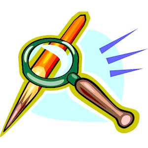 Magnifying Glass & Pencil