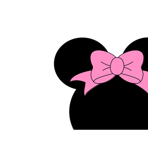 Pink Bow Minnie Mouse clipart, cliparts of Pink Bow Minnie Mouse free