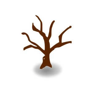 RPG map symbols: deserted tree