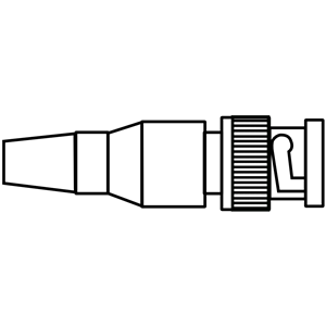 BNC Male Connector Side View