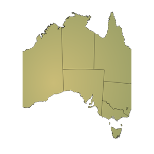 australia shading with boundaries