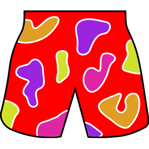 Colorful beach shorts