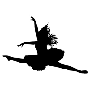 Jumping Ballerina Silhouette