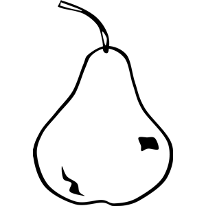 pear simple bw