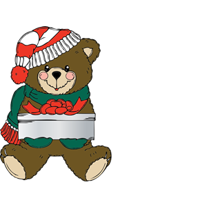 Christmas Teddy Bear With Gift