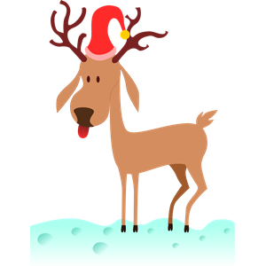a cartoon reindeer