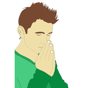 Praying Man Portrait