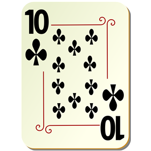 Ornamental deck: 10 of clubs