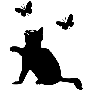 Kitten Playing With Butterflies Icon