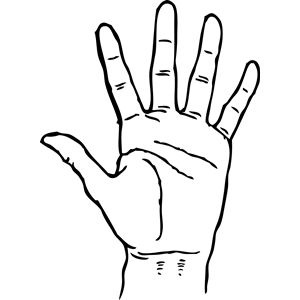 hand - palm facing out