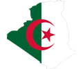Algeria Flag Map
