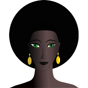 black woman with green eyes