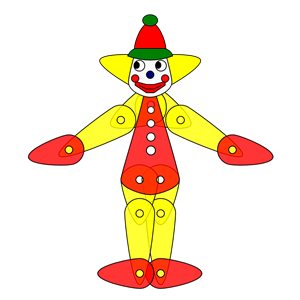 Toy Clown Puppet Animation