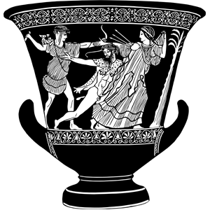 Vase depicting a fight