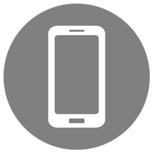 Mobile Icon - White on Grey