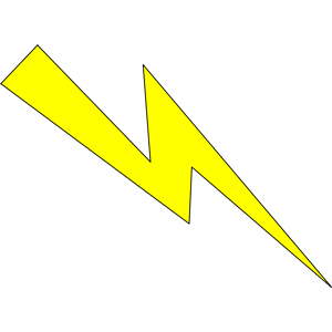 Lightning yellow with black outline