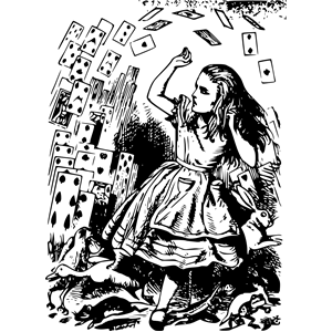 Alice in Wonderland - 42 - cards flying
