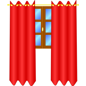 Window with draperies