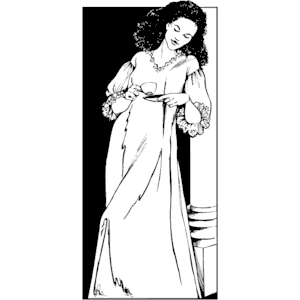 Woman in Nightgown