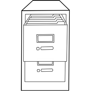 Classeur ouvert / Open file cabinet