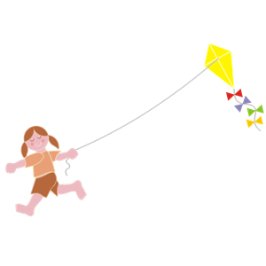 Girl Flying Kite