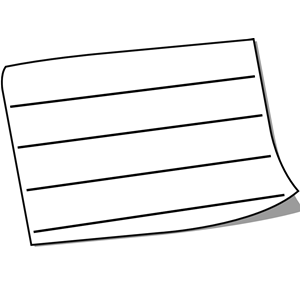 Wide White Sticky Note Lined