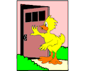 Duck Opening Door