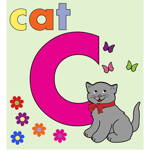 Cat Alphabet Letter C