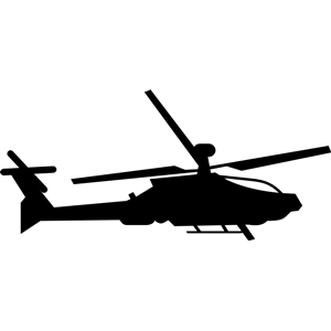 Military helicopter (silhouette)