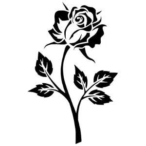 Rose Silhouette Clipart