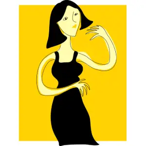 Modern Art Woman Clipart