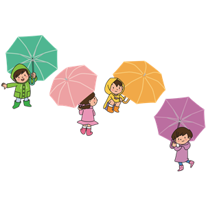 Children with Umbrellas