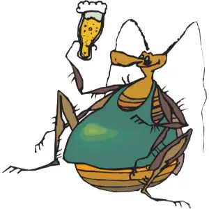 Flea Drinking Clipart