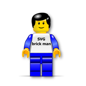 Man Model Built of Lego Bricks