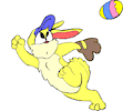 Bunny Catching Egg