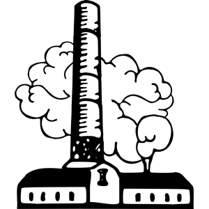 Factory with a chimney