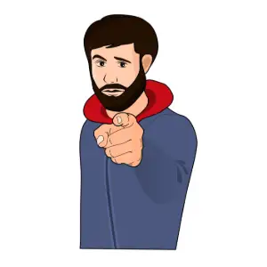 Guy pointing a finger Clipart