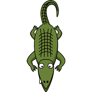 Cartoon alligator