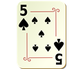 Ornamental deck: 5 of spades