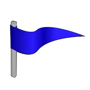 Simple flag on a pole Clipart